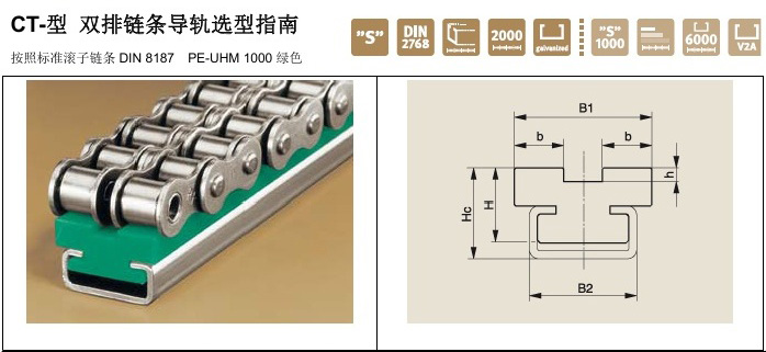 Murtfeldt鏈條導軌CT型雙排