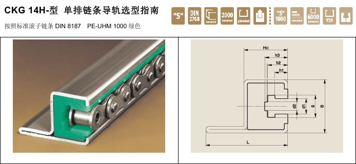 Murtfeldt鏈條導軌CKG14H型